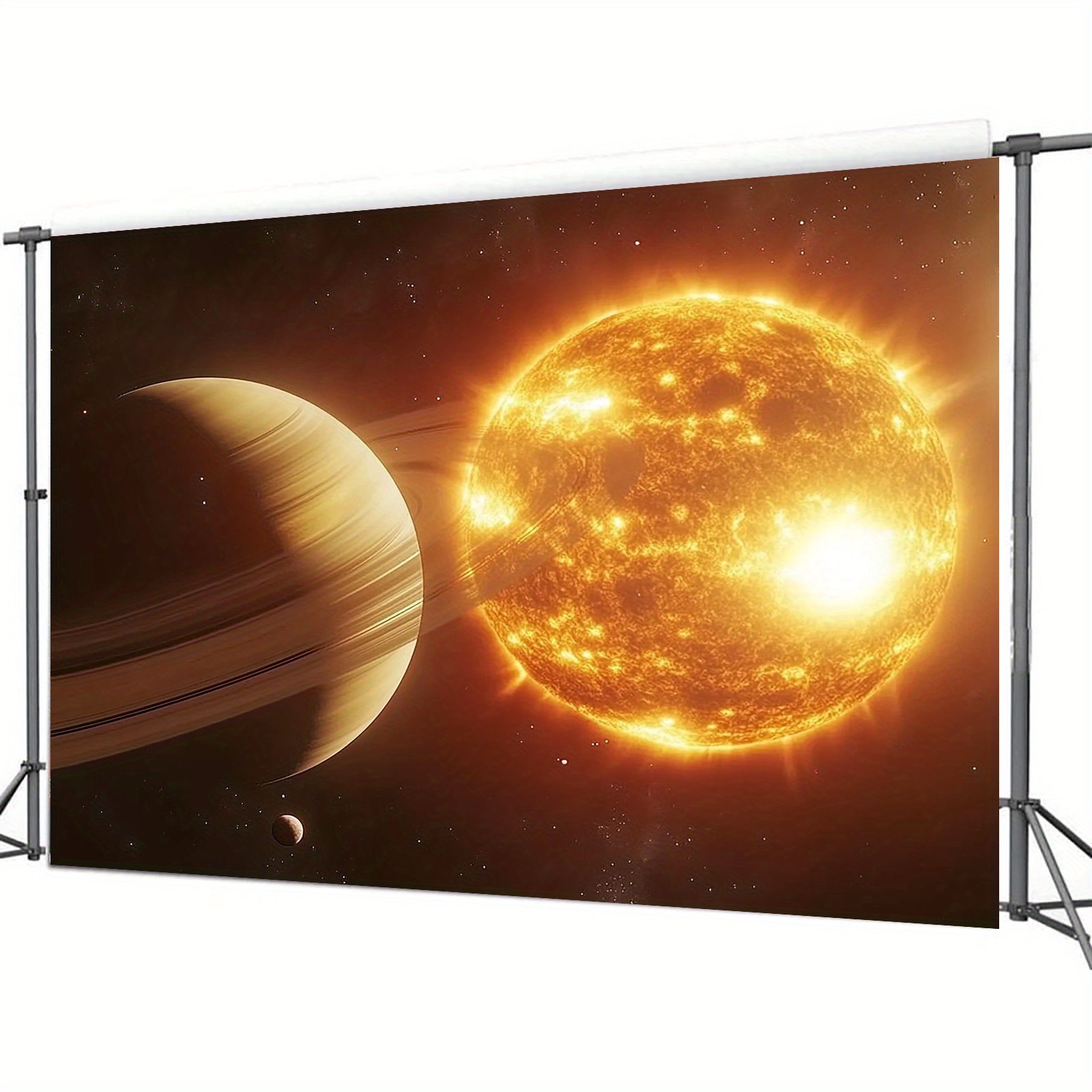 kosmisk himmelslige kropper 2d festbakgrunn - livlig planet \u0026 sol  fotobakgrunn for bursdager, bryllup, og feriepynt, polyester materiale,  nødvendig, romfest dekorasjoner - hjem og kjøkken - Temu, image size:1600x1600