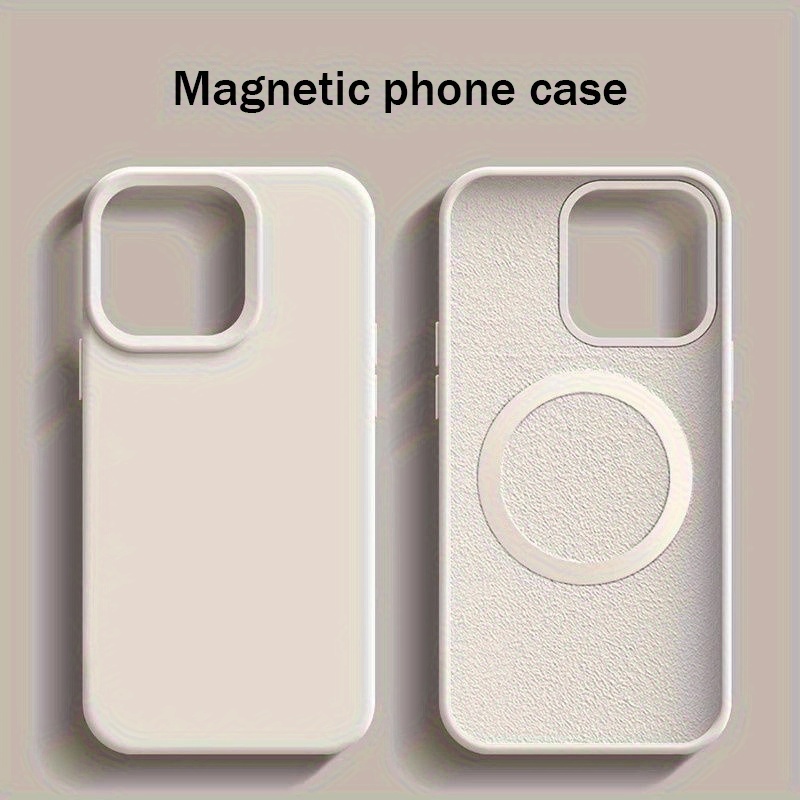 Magnetic Phone Case for iPhone 16/15/14/13/12 Pro Max 14 15 16 Plus Silicone Shockproof and Anti-Vibration Case/Invisible Magnetic