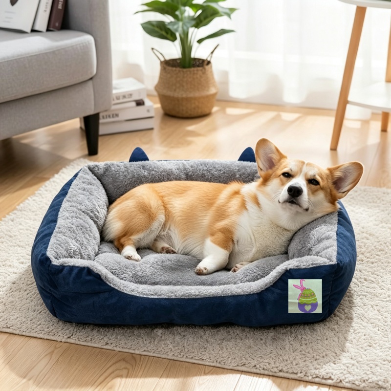 TEMU Elf Ear Shaped Pet Sofa Cat Bed Dog Bed Cat Sofa Dog Mat Cat And Dog Universal Comfortable Dog House Soft Plush Thickened Mat Anti-scratch