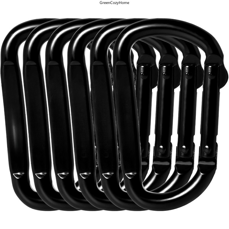 TEMU 6pcs D-shaped Set, With Single-piece -bearing Options Of 800 Lbs/2922 Lbs. Features A Multi-functional , Suitable For Use As A Portable Keychain