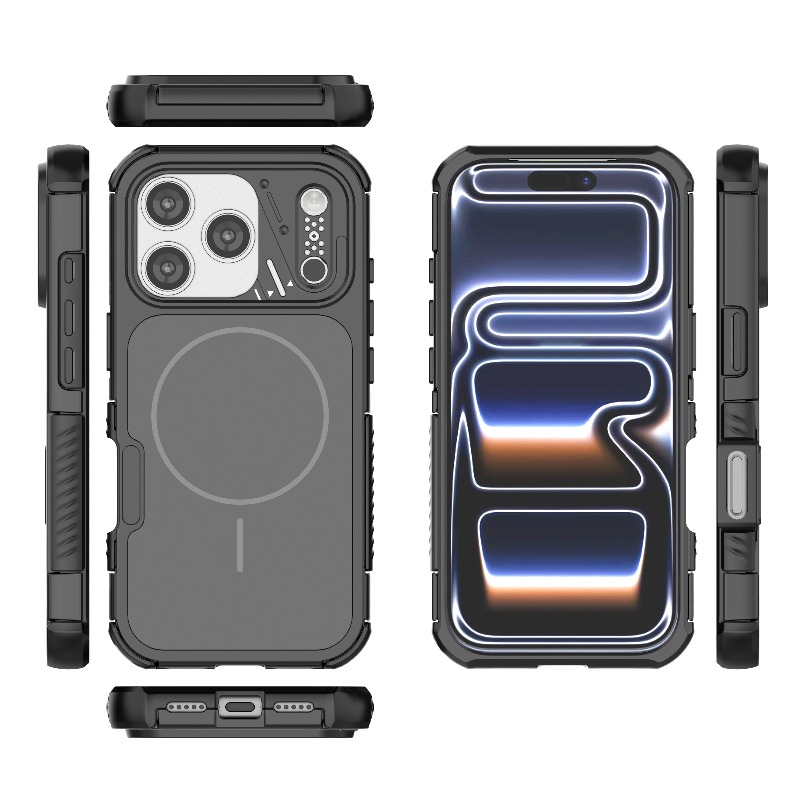 TEMU Phone Case: Shockproof Magnetic Phone Case Suitable For Iphone 13/14/15/16/17 Pro Max, Dual-layer Hard And Armor, Anti-slip Sturdy Protective