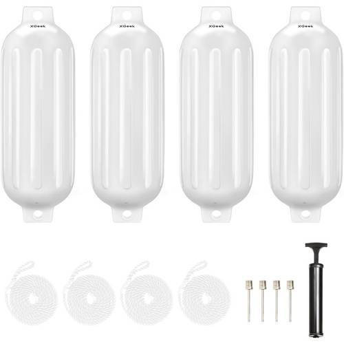 boat fenders 4 pack4 58 5 inch boat bumpers for boats up to 35ft docking protection with 4 ropes ideal for pontoon boats