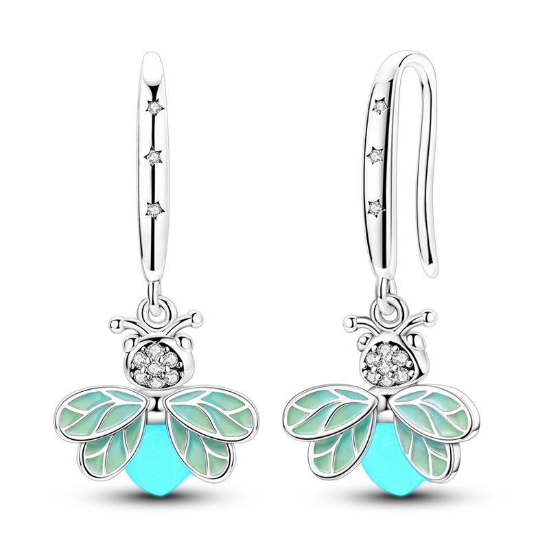 Women's 925 Silver Summer Night Firefly Hook Earrings
