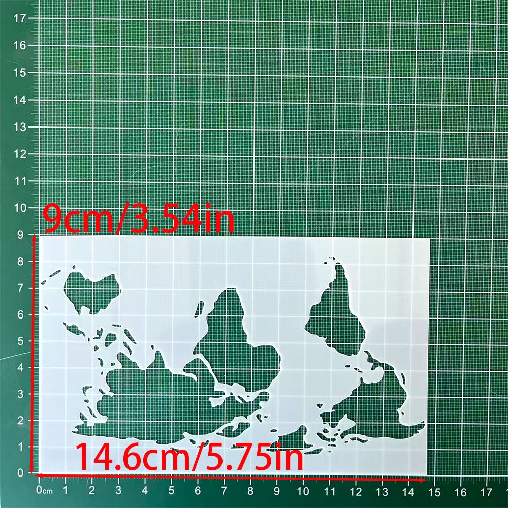 1pc Map Pattern Stencil, Art Craft Stencils For Journal Paper Scrapbooking Handmade Card Making Decoration