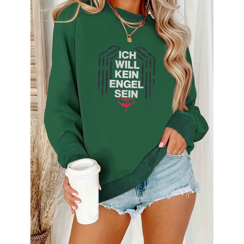 

Till Lindemann Graphic Sweatshirt For Women - Casual Crew Neck, Polyester, Machine Washable - Fall & Spring