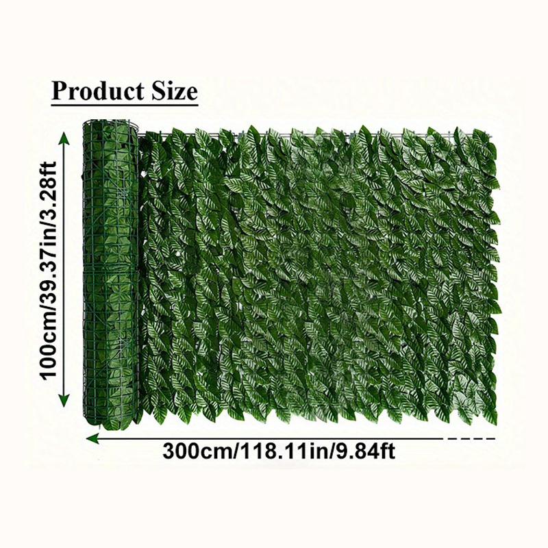 [2.5d] 1pc 1x3m Artificial Grass Privacy Fence Screen, Fake Grass Leaves, Classroom Wall Panel Decoration, Conference Room/office , Garden Balcony/backyard/patio Fence Privacy Protection, Diy Gift