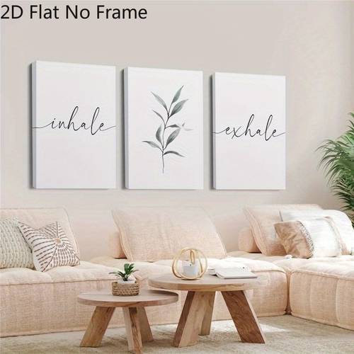 2D Flat, 2D Flat, Three Pieces of 2D Flat Breathing Meditation Yoga-Themed Decorative Paintings, Spiritual Wall Art for Yoga Studios, Home Decor for Living Rooms And Bedrooms, Art Prints, Wall Decorations, Posters, Ideal Gifts, Unframed