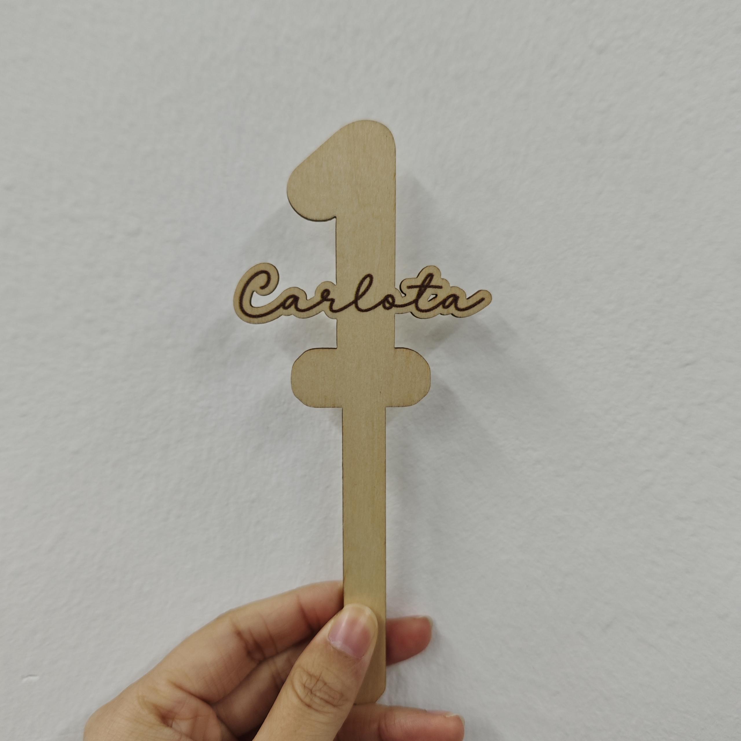 TEMU Personalized Wooden Birthday Number Plaque, Customizable Text And Name Party Supplies, Desktop Decoration, Suitable For Bedroom, Study, Office,