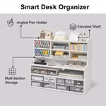 LocalDesktop Organizer, Requires Manual Assembly, Multi-Functional Desktop Organizer, Independent Space-Saving Design, Suitable for Bedrooms, Living Rooms, Offices, a Great Gift for Relatives And FriendsOpen in new tab.