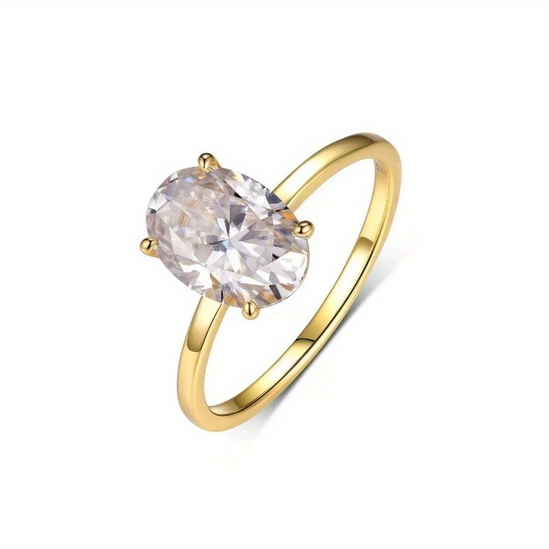 Women's 1/2 Carat Exquisite Moissanite Oval Ring, Luxurious Design