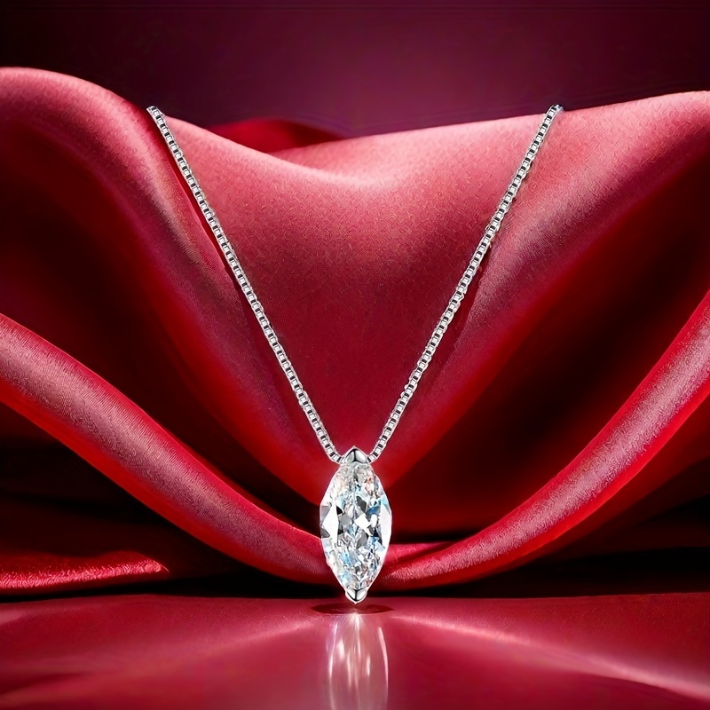 TEMU This Piece Of Jewelry Is From 925 Silver And Features A 1-carat Moissanite. For Anyone, Of Gender. It A Wonderful Everyday Gift For , Including