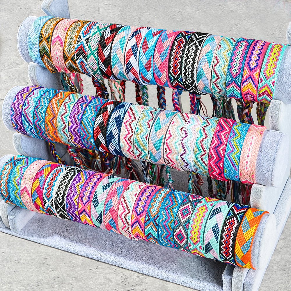 24pcs Boho Braided Bracelet Set - Gift for Family & Friends