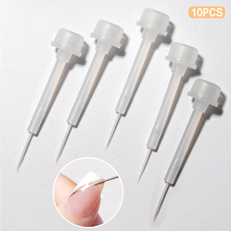 TEMU 10/20 pcs Pinceau de Remplacement pour Vernis à Ongles - Détails de Dessin - Pinceau Gel Liquide pour Nail Art - Tête de Stylo Applicateur -