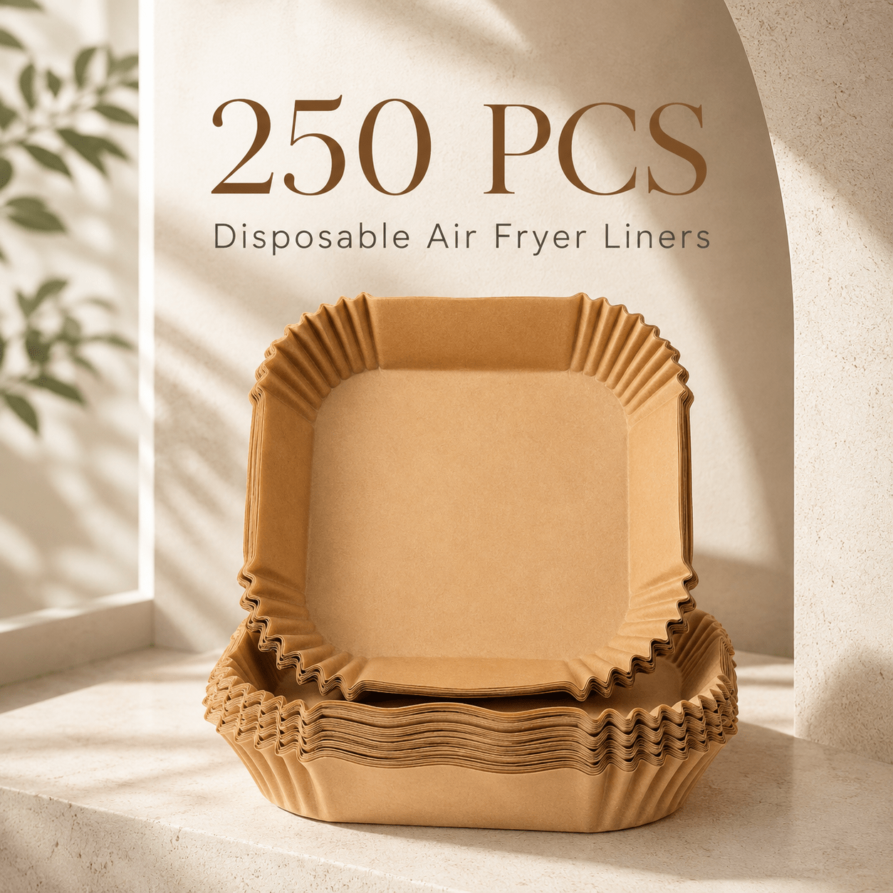 TEMU Couvre-fonds jetables antiadhésifs et résistants à la chaleur pour friteuse à air, lot de 250 pièces, feuilles de papier sulfurisé faciles à