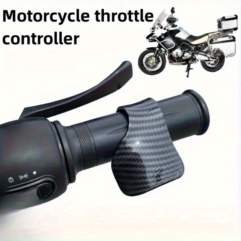 1/2 piezas de la última empuñadura asistente de acelerador en fibra de carbono para motocicleta - potenciador de aceleración, descanso del acelerador, control de crucero, manija auxiliar con guantes cómodos y abrazadera ahorradora de combustible