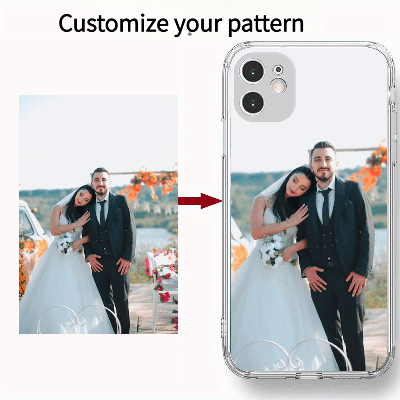 TEMU Custodia per telefono: Custodia per telefono fai da te con foto personalizzata per iPhone 17 16 15 14 13 12 11 Pro Max XR XS X 8 7 Plus SE 2020,