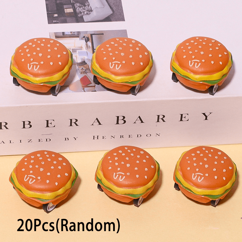 Image of 20pcs Mini Cute Burger Pull-back Cars, Children's Toy For Birthday Parties, Suitable For Christmas, Piñata Fillers, And Children's Holiday Gifts. Classroom Reward Items (random)