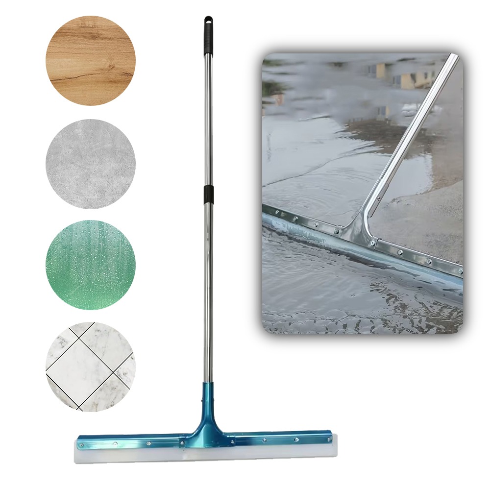 Floor Squeegee For Concrete Floor, Large Squeegee For Floor, Squeegee Broom For Floor With Handle, For Tiles, Garage, Deck, Bathroom, Window