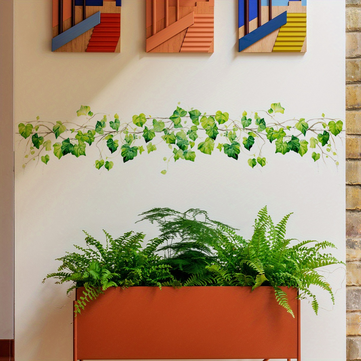 Image of Self-adhesive Plant Wall Decals - Modern Home Decor For Living Room & Bedroom, Bedroom, Wall Painting