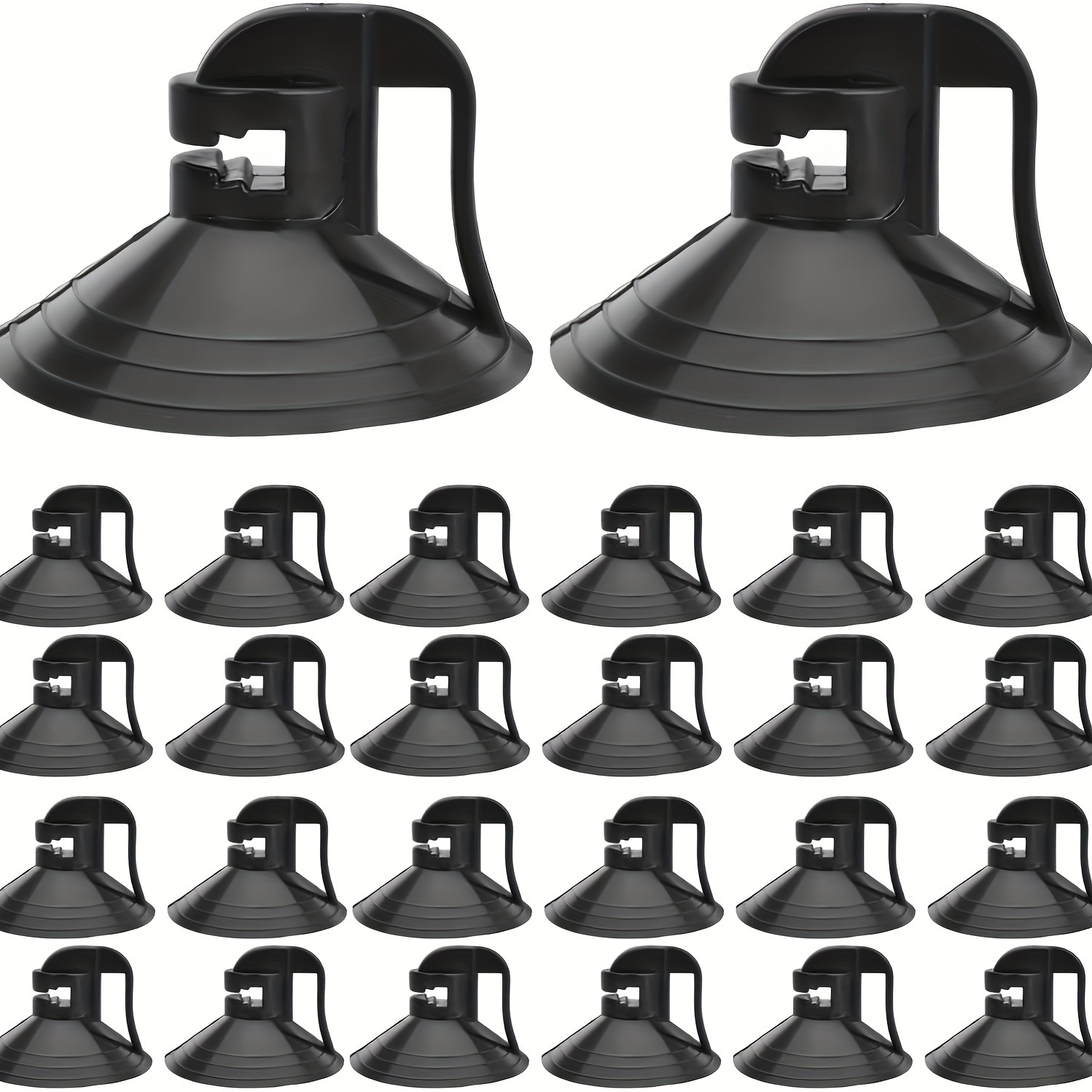 24pcs Black Suction Cups, Suitable For Window Sunshades - Durable Windshield And Sunshade Mounting Clips, Ideal For Kitchen And Bathroom Use
