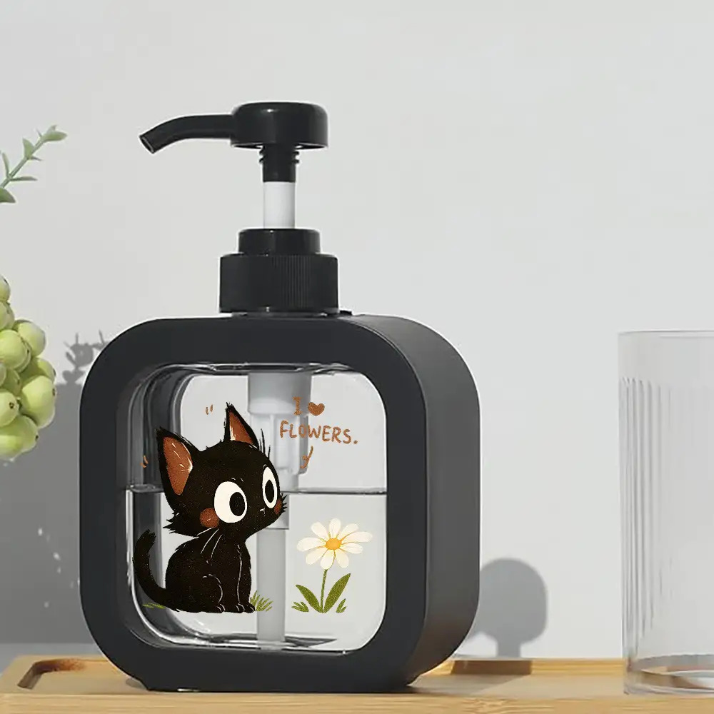 TEMU Dispenser di con e Fiori - Pompa Riutilizzabile con a Un , Decorazione Compatta per Cucina/Bagno, per per , per , Lozione - Regalo per dei ,