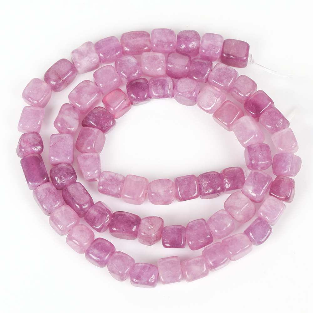 TEMU Perline irregolari in Kunzite rosa naturale da 5 mm, perline di pietre preziose lucidate per di gioielli romantici e boho, 63-67 pezzi