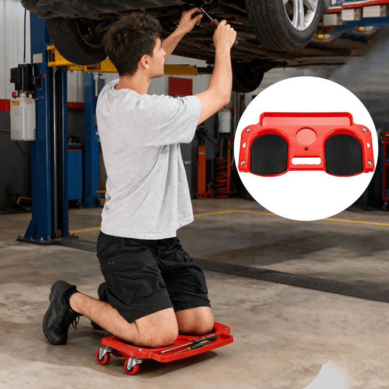item picture movable sliding kneeling board with tool tray abs frame with 5 swivel casters and thickened crawling   kneeling tool