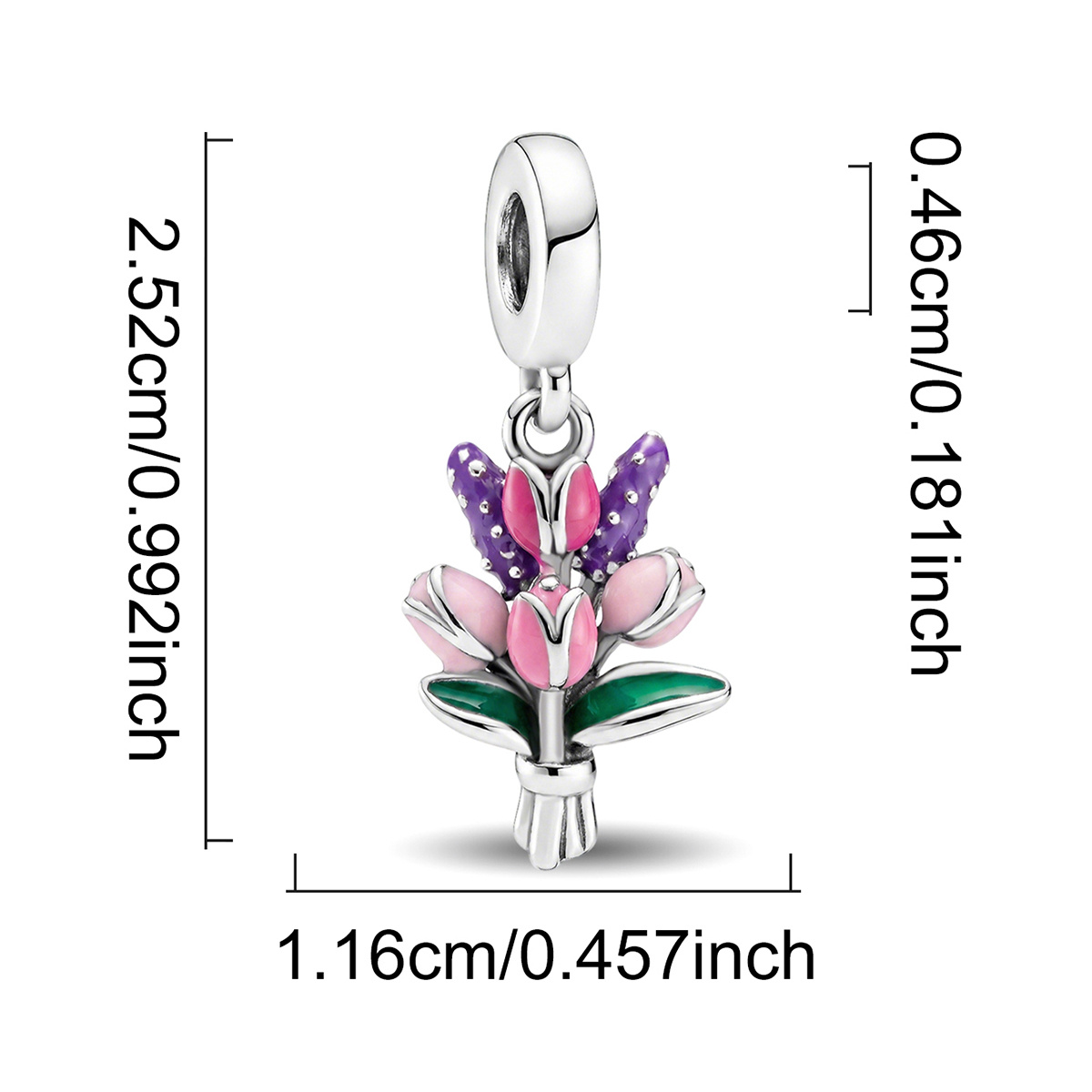 Tulip Aroma Whisper Charm DIY Pendant Beaded for Women's Jewellery