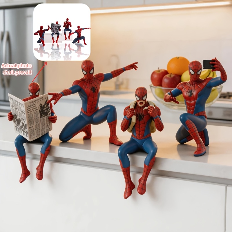 4-delni MARVEL Spiderman za kvačkanje in obrt iz preje, primeren za plastične pripomočke za kvačkanje z ikoničnim Spidermanom, za božič, za noč