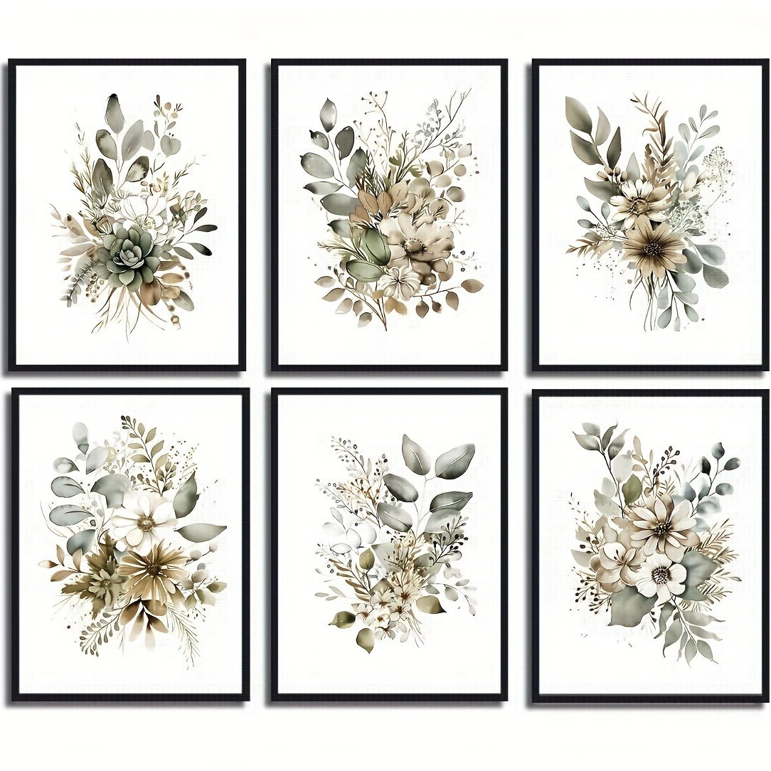 

6pcs Wall Art, Watercolor Prints, Minimalist Paintings, Office, Decor, Living Room, Bedroom, Bathroom Decor 8x10inches