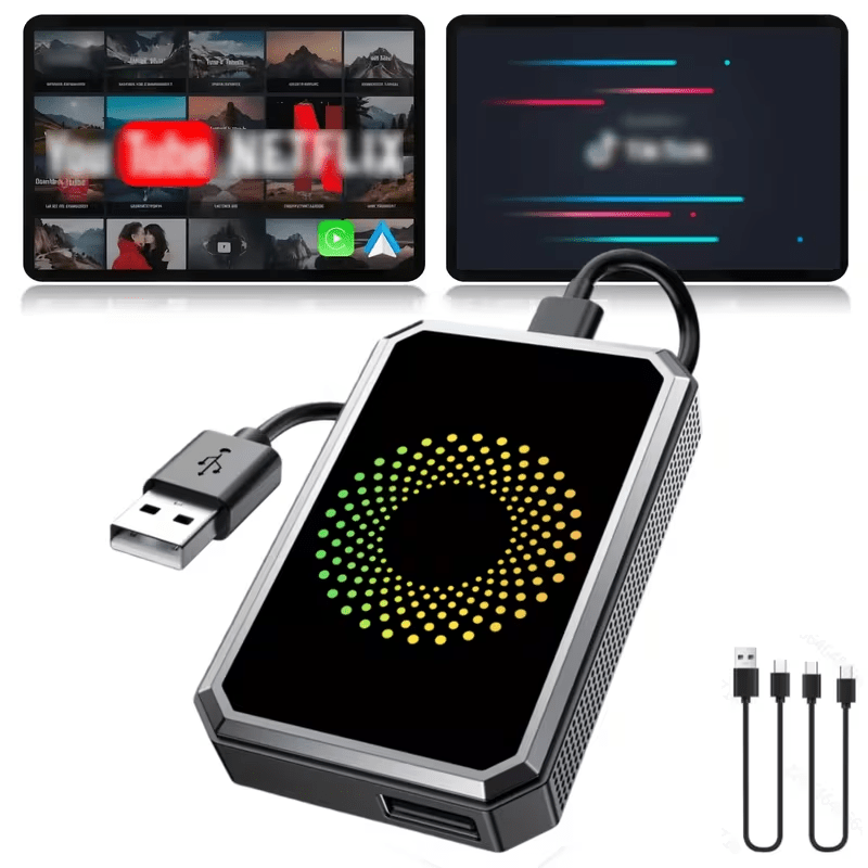 TEMU Magic , Supports Netflix/youtube/tiktok Streaming , With A Usb Drive Adapter, Suitable For Original Wired Carplay And Auto Vehicles