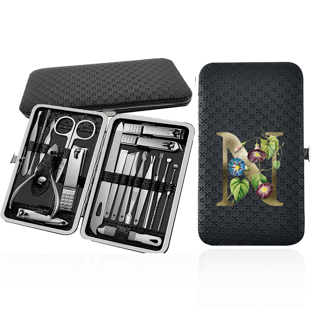 19pcs Professional Nail Clipper Set with Care Tools
