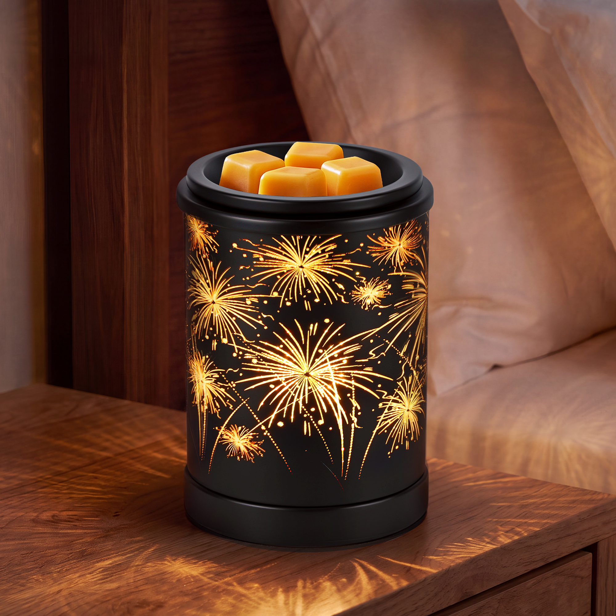 Image of Modern Minimalist Wax Cube Table Lamp With - Wax Suitable For Bedroom, Living Room, Plug-in Ambient, Plastic Base For, Decorative Light For Shelf Or Tabletop (no )