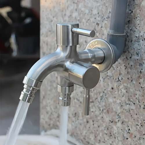 Grifo De Agua Fría Para Fregadero - Montaje En Pared, Conexión G1/2", 20 Cm - Para Cocina O Baño, Diseño Simple