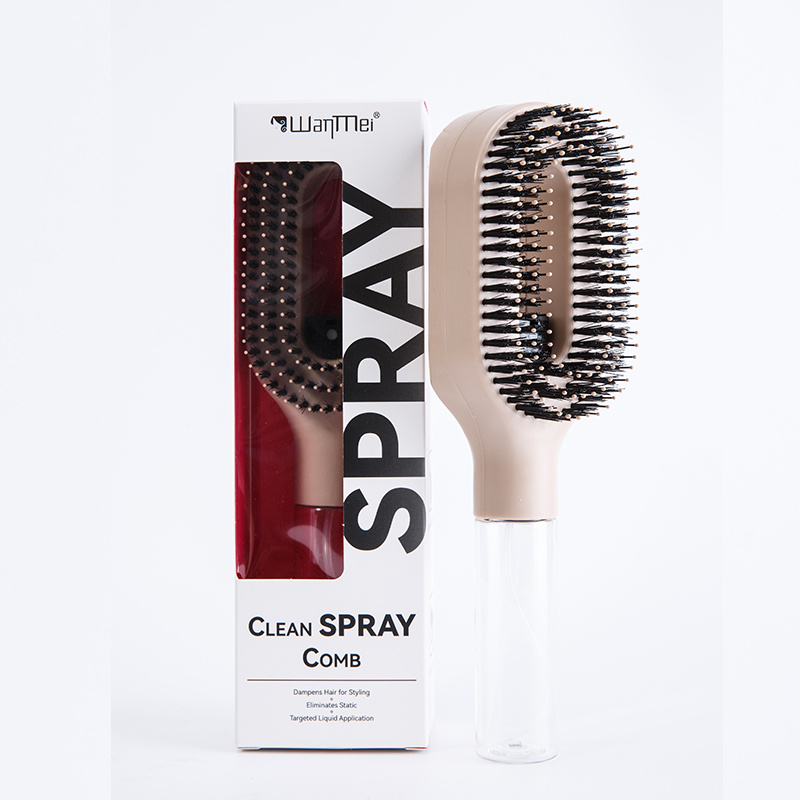 E-shop WANMEI 2-in-1 Innovative Haarspray-Bürste für nasses und trockenes Haar Styling - Anti-Knitter-Borsten, praktischer Wasserbehälter, einfach zu