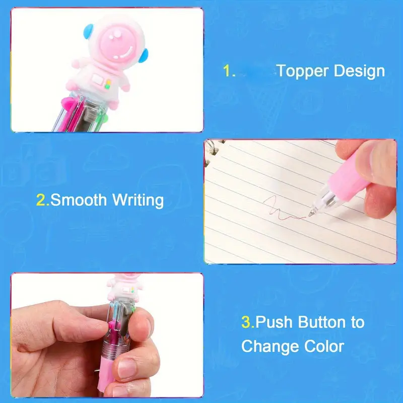 20 mini 4 in 1 multicolor retractable ballpoint pens a set featuring blue red black and green ink school supplies classroom prizes end of year gifts christmas presents and Product details 2