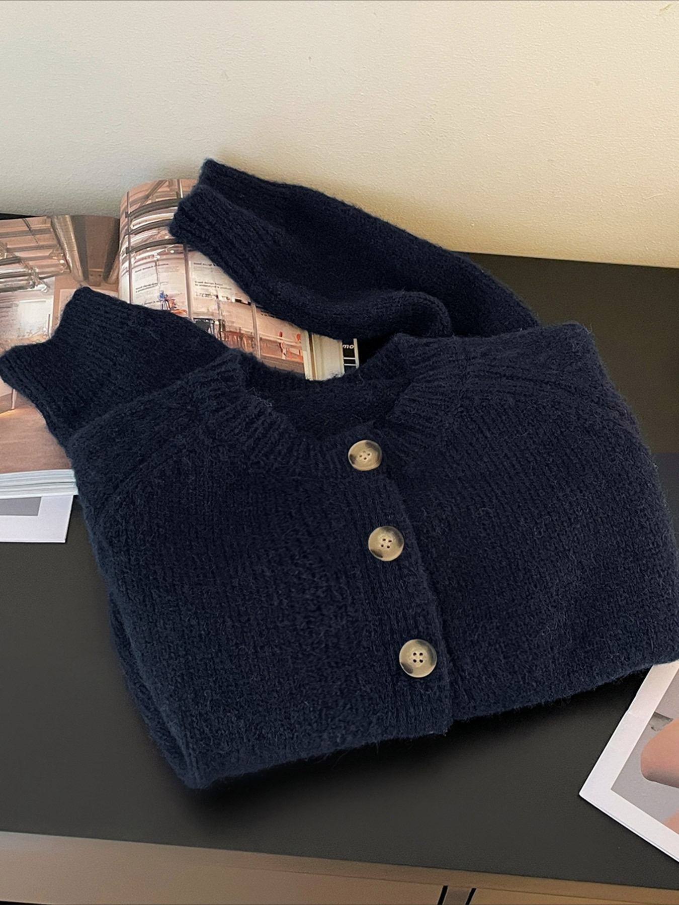 kvinnors avslappnad kofta långärmad knappning lös passform - Temu Sweden