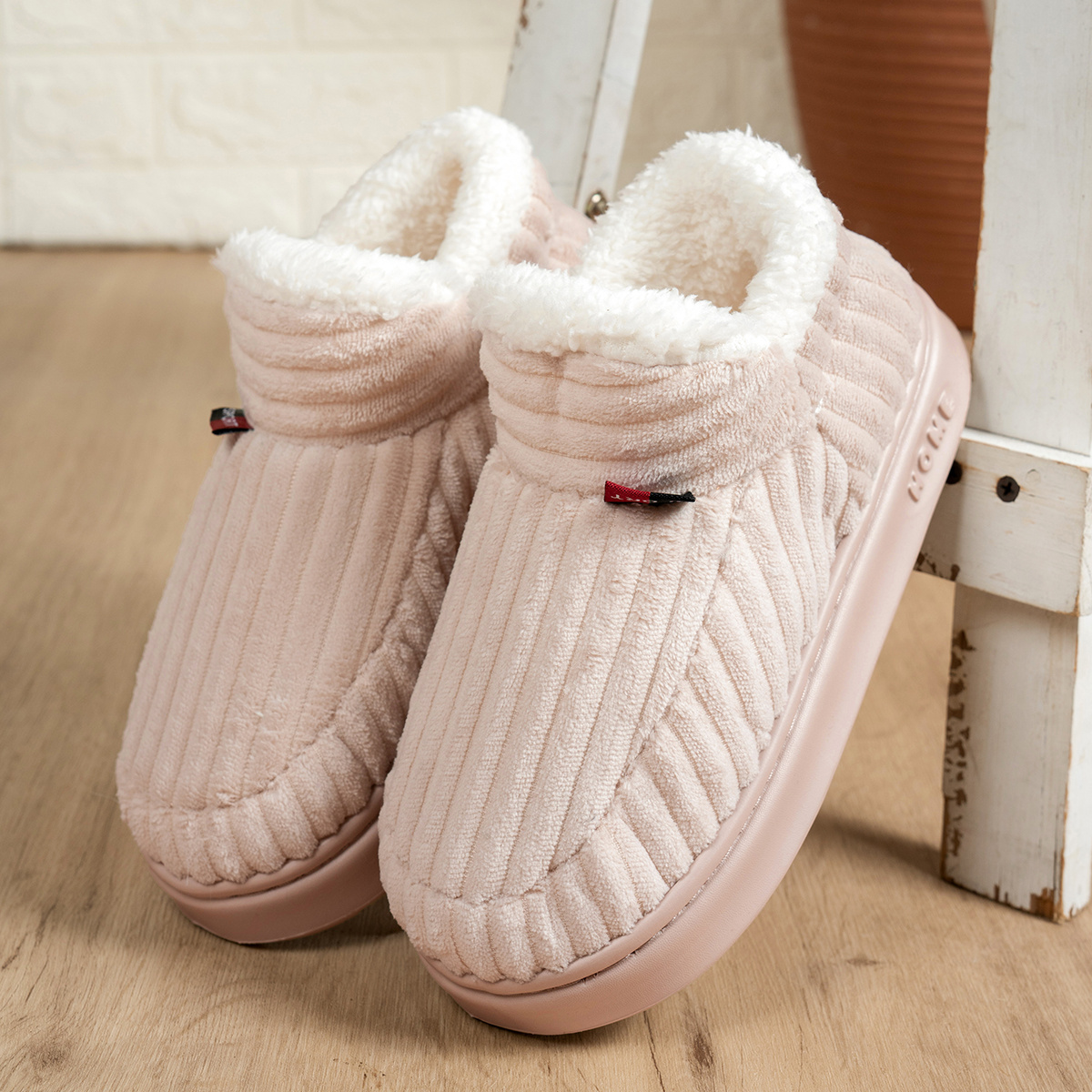 item picture 6 colors   wide mens slippers warm comfortable fleece slippers autumn winter easy fashionable fleece slippers unisex couple style indoor outdoor fashionable   boots