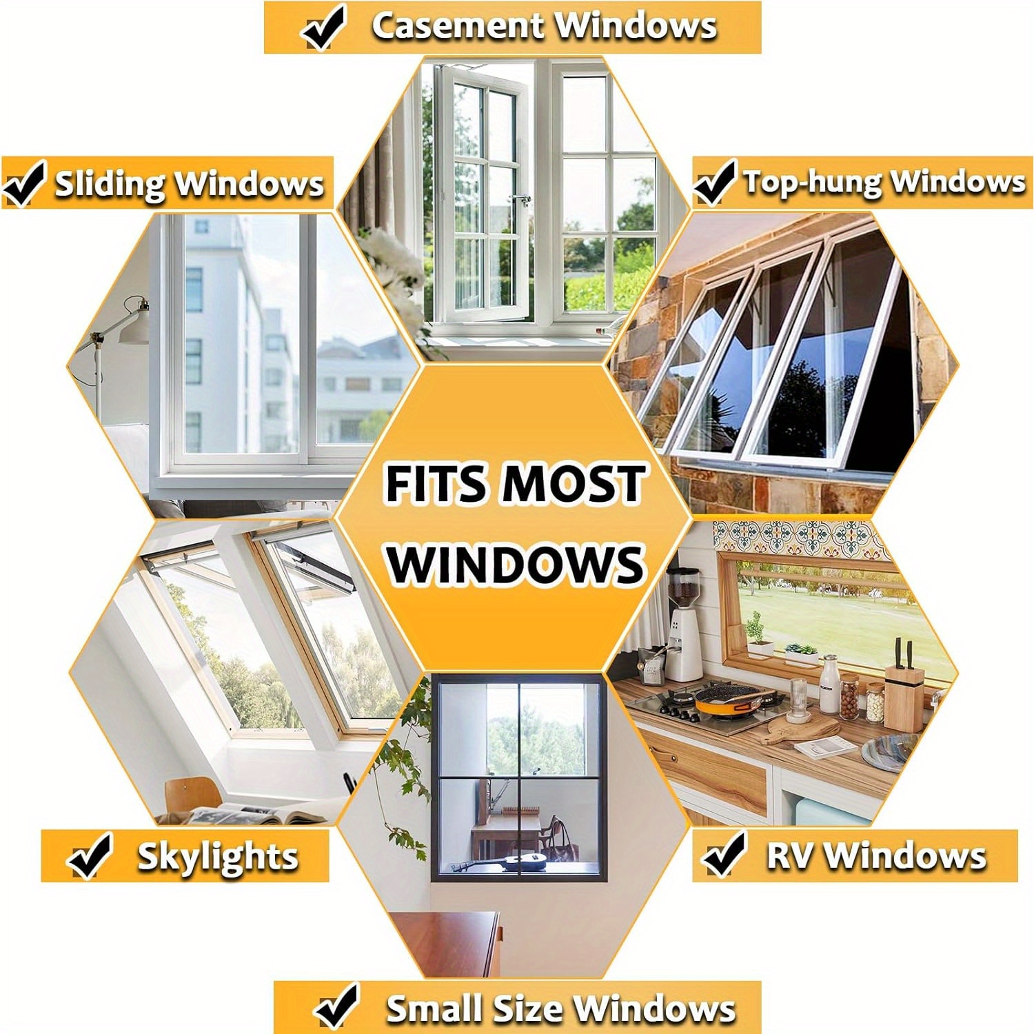 Polyester Anti-Mosquito Window Screen Net, Self-* No-Drill Installation, * Mesh Curtain for Fly Bug Protection, Breathable & Transparent