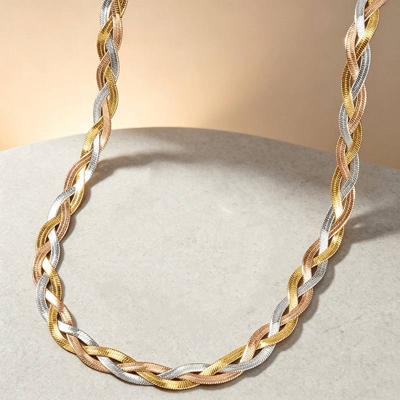 Women's Golden Plated Thick Hook Closure Chain Necklace