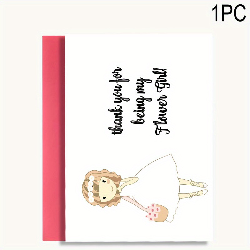 TEMU 1pc Thank You For Girl Card – Wedding Proposal & Appreciation Greeting Card With Message