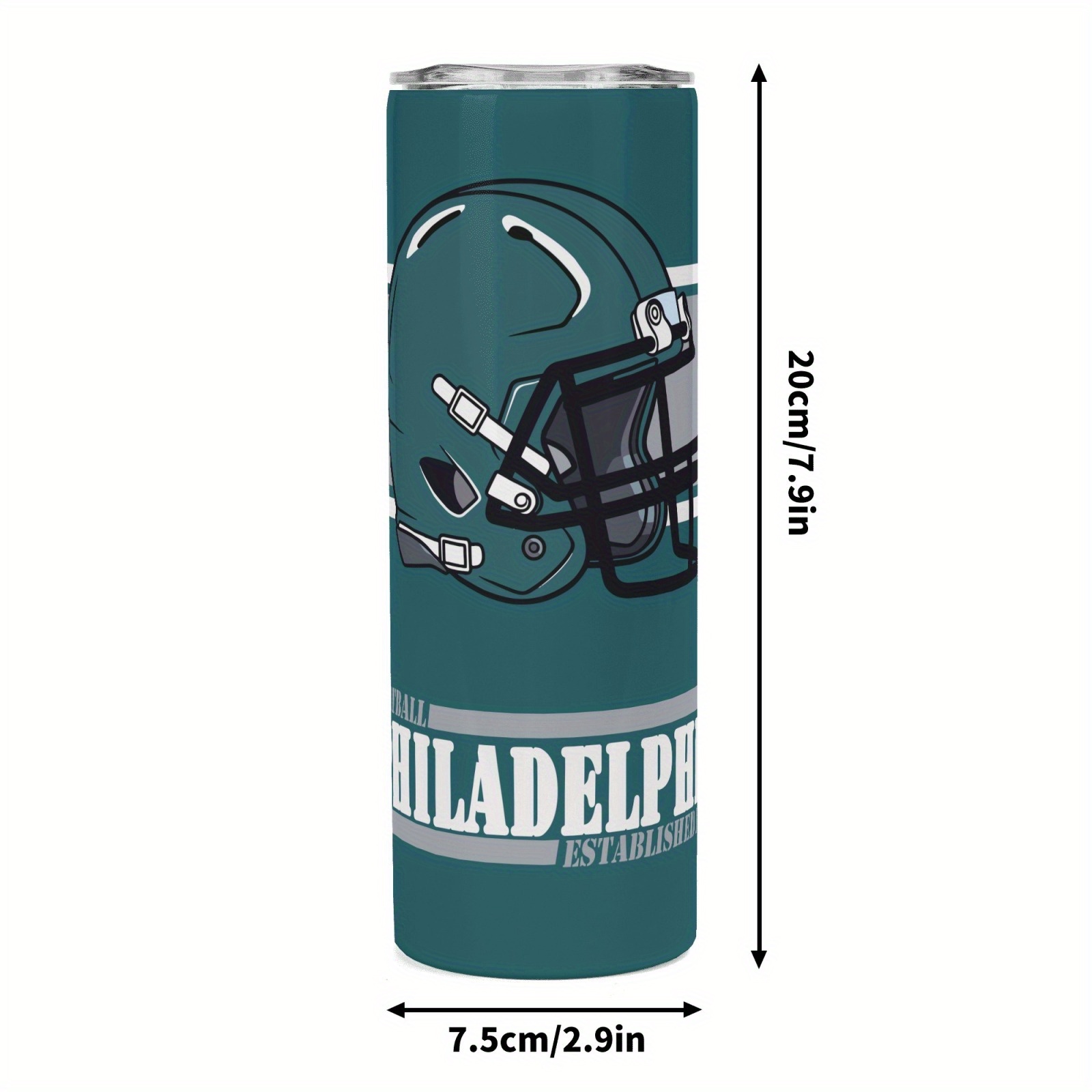 1pc philadelphia football insulated stainless steel cup with lid     work road trips valentines day easter ramadan   gift for fans 2