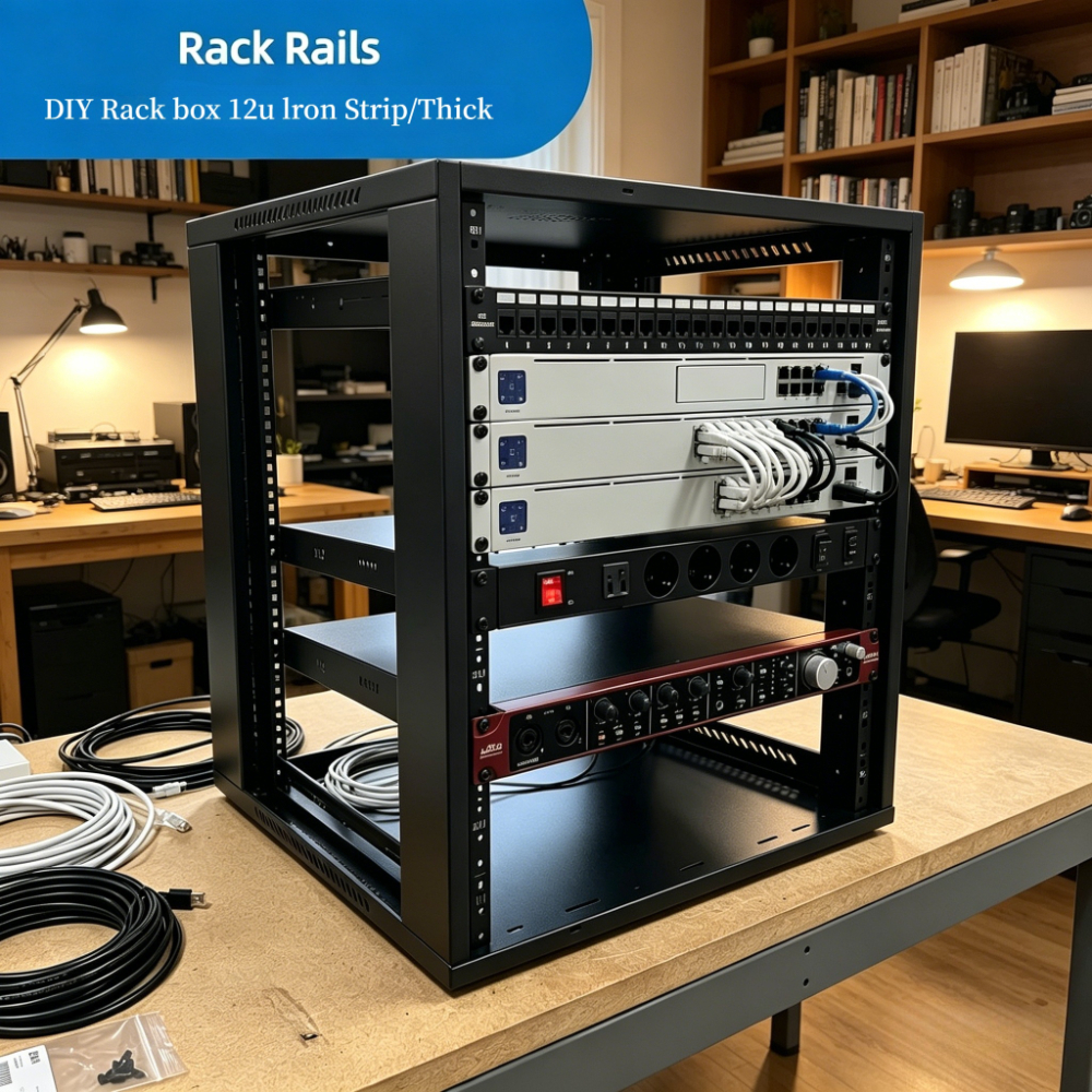 12u 3mm thick steel rack with 30 sets of screws and   in 1 precision screwdriver set cold rolled anti slip threaded rails suitable for power amplifier sound card and recording studio equipment mounting brackets cabinet u shaped reinforcement