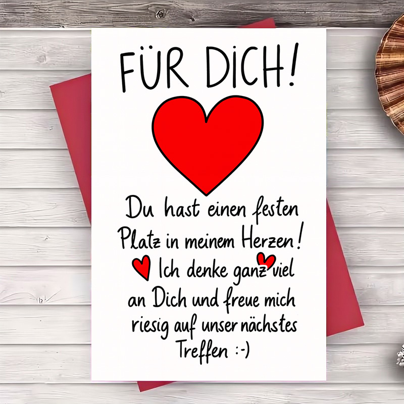 E-shop Eine romantische Grußkarte für Paare, mit einer ehrlichen Botschaft, ideal für Jahrestage, besondere Anlässe oder einfach, um Liebe und