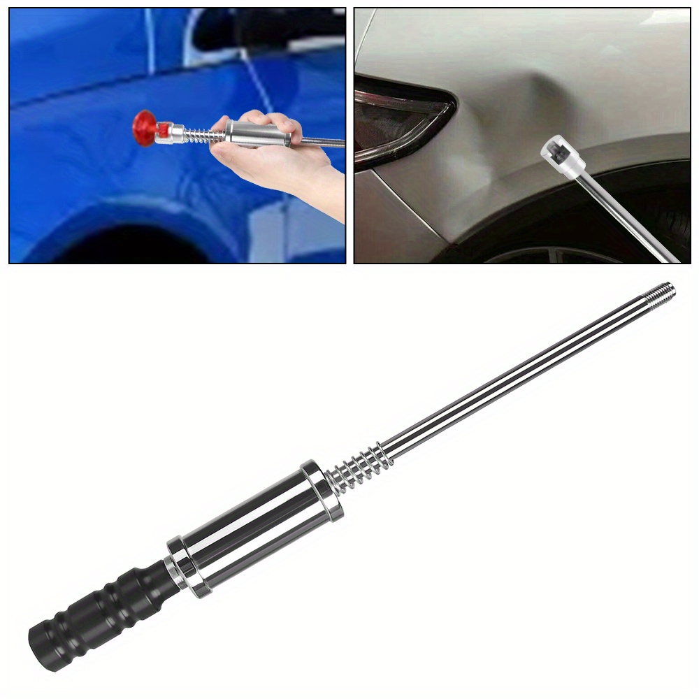 

Stainless Steel Dent Repair Kit - Car Body Paint Removal Tool With 8 Interchangeable Heads, Sliding Hammer & Puller For Auto And More