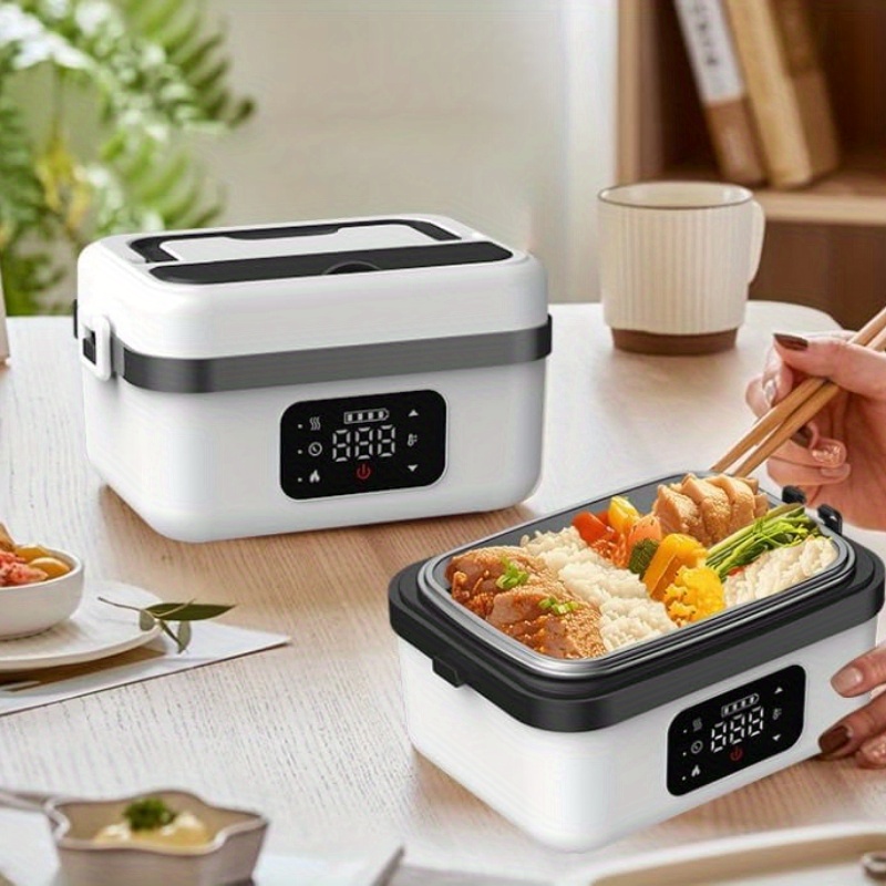 1l rechargeable self heating lunch box for adults portable usb powered lunch warmer with   304 stainless   ideal for work camping and meal prep   2 bento boxes 1l capacity hand wash   box accessories camping food storage modern lunchbox durable plastic lid Product details 1