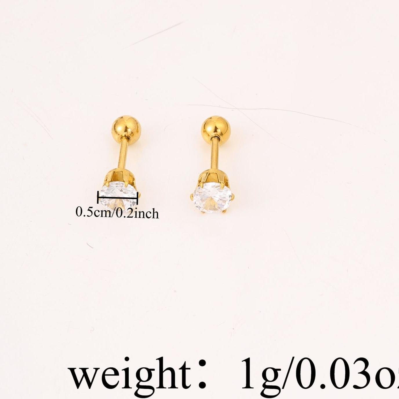 6pc Luxury Multi-Style Earring Combo Set, Hoop & Stud Earrings