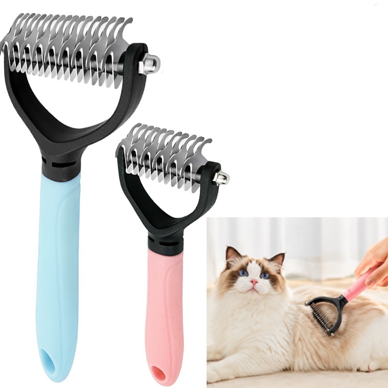 Image of Two-piece Pack Vivanchor Pet Pro, Pet Pro Grooming Tool, Grooming Brush, Deshedding Comb For Cats, Self-cleaning Depilatory Tool, Without Battery