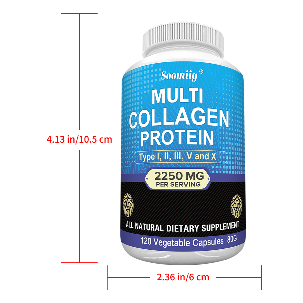 Collagen Protein Complex Supplement, 2 Bottles, 240 Capsules