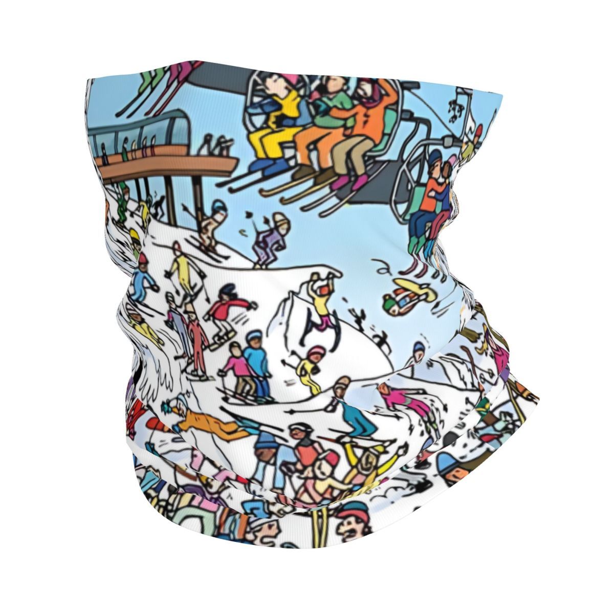 Ski Pattern Neck Gaiter Printed Balaclava Scarf Multi-functional Bicycle Running Men Women Adult 2d Print Design